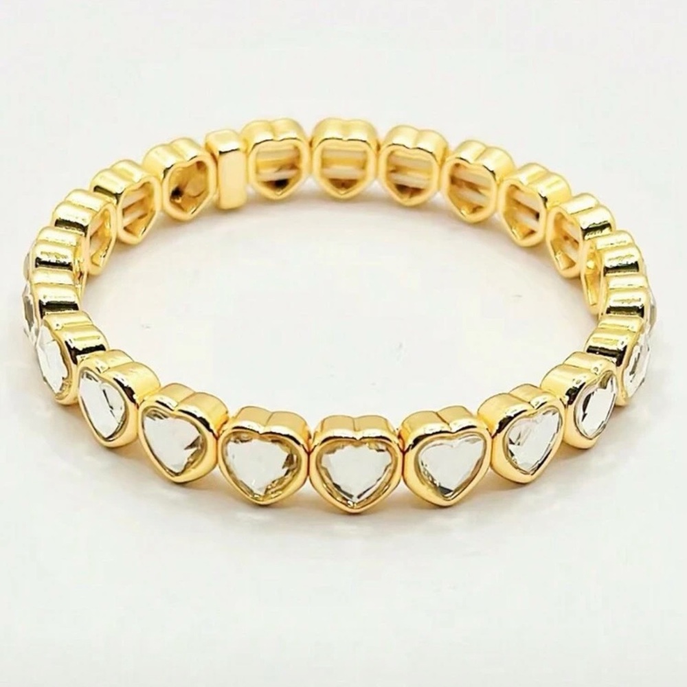 Gold and Silver Heart Bracelet